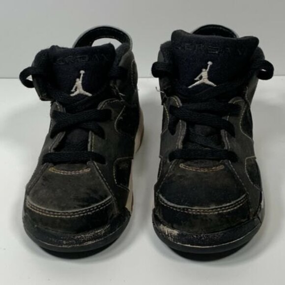 Nike Air Jordan 6 2009 Retro Baby Toddler 7 C Black 384667-002 - Picture 3 of 11
